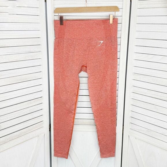 GymShark Vital 2.0 Seamless Leggings Chili Red Marled Medium - Picture 8 of 13